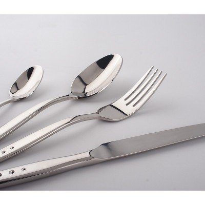 Fashion High Quality Stainless Steel Flatware Crystal Cutlery Set  For Party