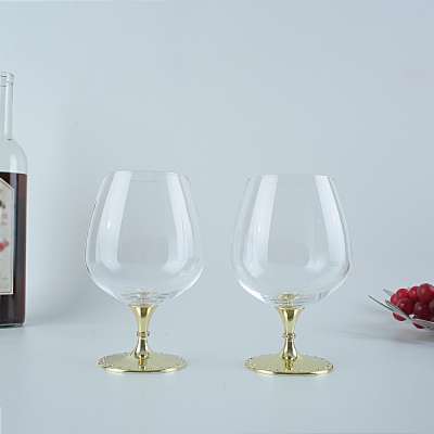 SH-Small wine glass with short stem for train airline wine glass with metal stem